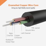 CABLETIME καλώδιο προέκτασης ήχου 3.5mm CT-AV311-P11FG, gold plated, 1.5m, μαύρο - Image 5