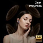 USAMS earphones με θήκη φόρτισης E02, TWS, ANC & ENC, Φ10mm, 35/300mAh, μαύρα - Image 3