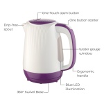 BRUNO ηλεκτρικός βραστήρας BRN-0001, 2200w, 1.7lt, βάση 360°, LED - Image 4