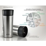 BRUNO θερμός BRN-0068, εργονομικό καπάκι, anti-slip, 360ml, ασημί - Image 2