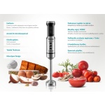 BRUNO ραβδομπλέντερ BRN-0092, ρυθμιζόμενη ταχύτητα, 1200W, inox-μάυρο - Image 2