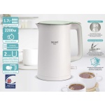 BRUNO βραστήρας BRN-0140 με διπλό τοίχωμα, 1.7L, Strix, 2200W, λευκός - Image 2