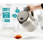 BRUNO βραστήρας νερού BRN-0143, 1.7L, 2200W, γυάλινος-Inox - Image 3