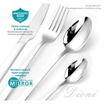 BRUNO σετ μαχαιροπίρουνα ανοξείδωτα Dioni, ασημί, 16τμχ - Image 2