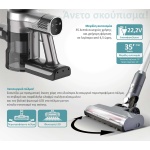 BRUNO επαναφορτιζόμενη ηλεκτρική σκούπα 2 σε 1 BRN-0160, 200W, ασημί - Image 3