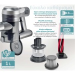 BRUNO επαναφορτιζόμενη ηλεκτρική σκούπα 2 σε 1 BRN-0160, 200W, ασημί - Image 4