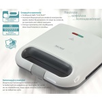 BRUNO τοστιέρα BRN-0164, 2 θέσεων, 800W, αντικολλητικές πλάκες, λευκή - Image 3