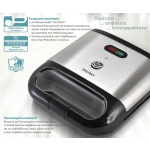 BRUNO τοστιέρα BRN-0165, 2 θέσεων, 800W, αντικολλητικές πλάκες, inox - Image 3