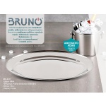 BRUNO ανοξείδωτη πιατέλα σερβιρίσματος BRN-0177, οβάλ, 35εκ. - Image 2