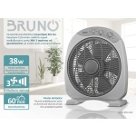 BRUNO ανεμιστήρας Box Fan BRN-0184, επιτραπέζιος/δαπέδου, 38W 32cm, γκρι - Image 2
