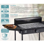 BRUNO επιδαπέδια ηλεκτρική ψησταριά BRN-0190, 2400W, με βάση & ρυθμιζόμενο θερμοστάτη, μαύρη - Image 3