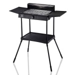 BRUNO επιδαπέδια ηλεκτρική ψησταριά BRN-0190, 2400W, με βάση & ρυθμιζόμενο θερμοστάτη, μαύρη