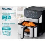 BRUNO φριτέζα αέρος BRN-0194, 8lt, 1800W, inox/μαύρη - Image 2