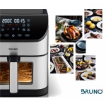 BRUNO φριτέζα αέρος BRN-0194, 8lt, 1800W, inox/μαύρη - Image 5