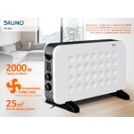 BRUNO θερμοπομπός BRN-0206, 2000W, με θερμοστάτη & ανεμιστήρα, λευκός - Image 2