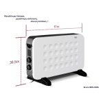 BRUNO θερμοπομπός BRN-0206, 2000W, με θερμοστάτη & ανεμιστήρα, λευκός - Image 5