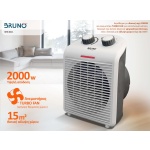 BRUNO 2 σε 1 αερόθερμο δωματίου BRN-0211, 2000W, με ανεμιστήρα, λευκό - Image 2