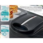 BRUNO ψηστιέρα-τοστιέρα BRN-0216 για 4 τοστ, 1400W, μαύρη mat/inox - Image 2