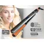 BRUNO ισιωτική πρέσα μαλλιών BRN-0217 με κεραμικές πλάκες, 45W, ψηφιακή ένδειξη, black-copper - Image 5