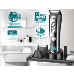 BRUNO κουρευτική/ξυριστική μηχανή 5 σε 1 BRN-0221, επαναφορτιζόμενη, ψηφιακή ένδειξη, black-inox, σετ 16τμχ - Image 3