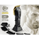 BRUNO επαγγελματική κουρευτική μηχανή BRN-0222 με βάση, επαναφορτιζόμενη, μαύρη - Image 3