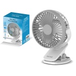 BRUNO ανεμιστήρας με κλίπ BRN-0230, επαναφορτιζόμενος, λευκός/γκρι - Image 5