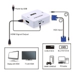 POWERTECH Video Converter VGA & 3.5mm Audio σε HDMI CAB-H107, Full HD - Image 2