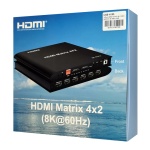 HDMI matrix switch CAB-H155 με τηλεχειριστήριο, 4 σε 2, 8K/60Hz, μαύρο - Image 3