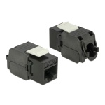 POWERTECH keystone module RJ45 female CAB-N151, Cat.6Α UTP 180°, μαύρο