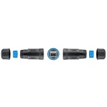 POWERTECH αδιάβροχος σύνδεσμος RJ45 CAB-N427, CAT 6, IP68, μαύρος - Image 3