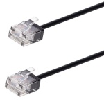 POWERTECH καλώδιο δικτύου CAB-N430, Cat 6A U/UTP, ultra slim, copper, 500MHz, 0.50m, μαύρο