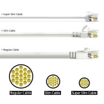 POWERTECH καλώδιο δικτύου CAB-N439, Cat 6A U/UTP, ultra slim, copper, 500MHz, 0.50m, γκρι - Image 2