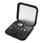 POWERTECH all in one κιτ φόρτισης με καλώδιο & αντάπτορες CAB-U162, 60W, 30cm, μαύρο