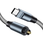 POWERTECH καλώδιο ήχου USB-C σε Toslink CAB-UC091, 1m, γκρι