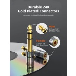 CABLETIME αντάπτορας ήχου 6.3mm σε 3.5mm CT-6M3F-AG, gold plated, γκρι - Image 5