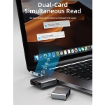 CABLETIME card reader CT-ACCD3-AG για SD & micro SD, USB 3.0, 5Gbps, γκρι - Image 4