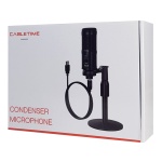 CABLETIME πυκνωτικό μικρόφωνο MP03-AB, με αντιανέμιο & τρίποδα, USB - Image 4