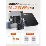 CABLETIME θήκη για M.2 NVME SSD CT-SSD04-AG, μαγνητική, 10Gbps, γκρι - Image 2