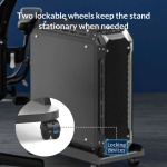 IAMAKER βάση PC DND2 με ροδάκια, universal, 22x47cm, μαύρη - Image 3