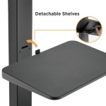 BRATECK βάση τηλεόρασης δαπέδου FS32-46, 37-75", έως 40kg, με ράφι - Image 3