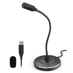 CMTECK επιτραπέζιο μικρόφωνο G009 με εύκαμπτο βραχίονα, omnidirectional, USB, μαύρο