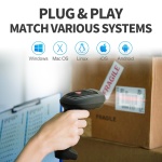 GTCODESTAR barcode scanner GT-1901C με βάση, 1D & 2D, ενσύρματο & ασύρματο, Bluetooth, 2000mAh, μαύρο - Image 4