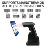 GTCODESTAR barcode scanner GT-1901C με βάση, 1D & 2D, ενσύρματο & ασύρματο, Bluetooth, 2000mAh, μαύρο - Image 5