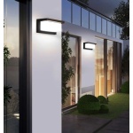 POWERTECH LED φωτιστικό τοίχου HLL-0165, 12W, 4000K, 960lm, IP65, μεταλλικό, μαύρο - Image 2