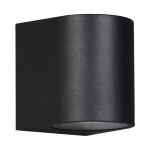 POWERTECH φωτιστικό τοίχου HLL-0187 για GU10 λάμπα, μεταλλικό, IP65, μαύρο