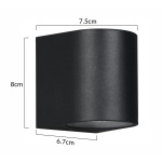 POWERTECH φωτιστικό τοίχου HLL-0187 για GU10 λάμπα, μεταλλικό, IP65, μαύρο - Image 4