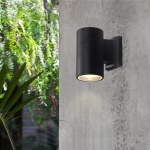 POWERTECH φωτιστικό τοίχου HLL-0189 για GU10 λάμπα, μεταλλικό, IP65, μαύρο - Image 2