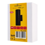 POWERTECH φωτιστικό τοίχου HLL-0190 για 2x GU10 λάμπες, μεταλλικό, IP65, μαύρο - Image 5