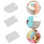 Σετ σπάτουλα ζαχαροπλαστικής HUH-0029, πλαστική, λευκή, 3τμχ - Image 2