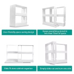 Επιτραπέζια βάση μπαχαρικών HUH-0038, 28 x 10.5 x 28cm, λευκή - Image 3